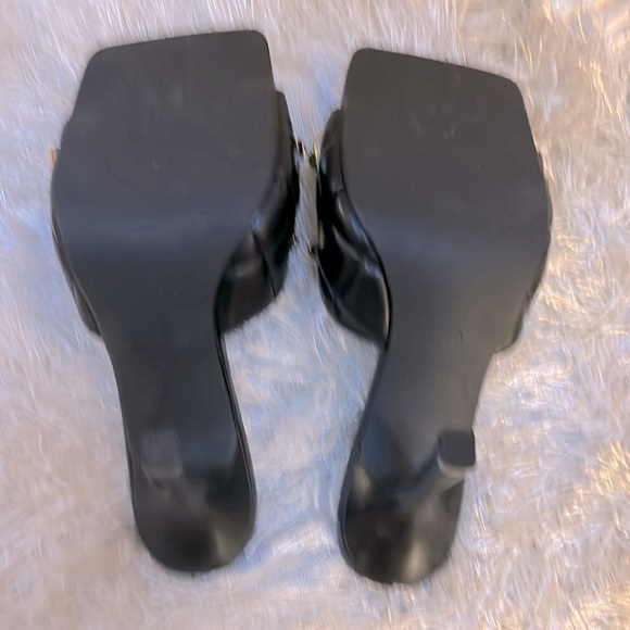 Olivia & Kate Black with Embellished Gold Studs, 3” High Heel Stiletto - Picture 6 of 7